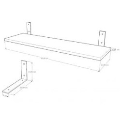 PÓŁKA DIANA 80 CM BIAŁY MAT
