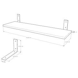 PÓŁKA DIANA 80 CM KASZMIR