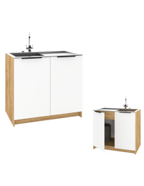Szafka Kuchenna pod zlew Stojąca KIRA Craft Biała 80cm Cichy Domyk