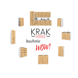 Szafka Kuchenna Stojąca Dolna KIRA Biała Craft 80cm blat Cichy Domyk