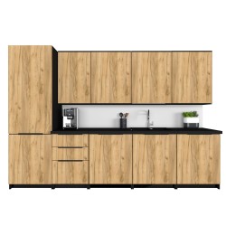 Szafka Kuchenna Stojąca Dolna KIRA Czarna Craft 60cm z blatem Cichy Domyk