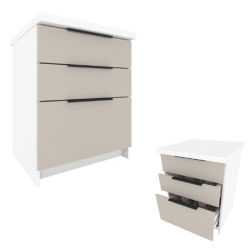 Szafka Kuchenna Szuflady Stojąca KIRA Biała Kaszmir 60cm Cichy Domyk