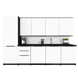 Szafka Kuchenna Wisząca Górna Premium KIRA Czarna Biała 40cm tip-on Blum