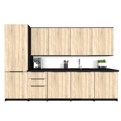 Szafka Kuchenna Wisząca Górna Premium KIRA Czarna Sonoma 50cm tip-on Blum