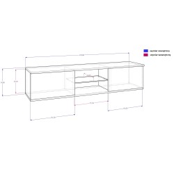 SZAFKA RTV GLORIA + LED
