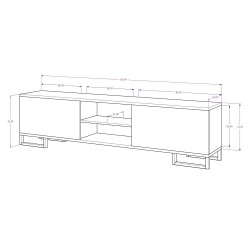 SZAFKA RTV GLORIA SILVER + LED