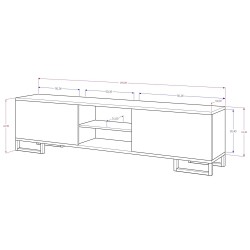 SZAFKA RTV GLORIA SILVER + LED