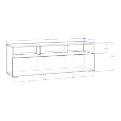 SZAFKA RTV PLAY OPEN + LED