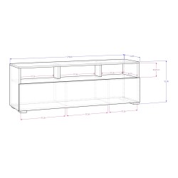 SZAFKA RTV PLAY OPEN + LED